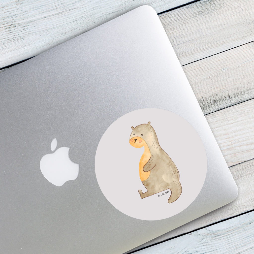 120mm Rund Aufkleber Otter Bauch Sticker, Aufkleber, Etikett, Kinder, rund, Otter, Fischotter, Seeotter, Otter Seeotter See Otter