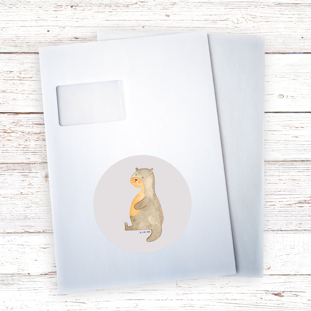 120mm Rund Aufkleber Otter Bauch Sticker, Aufkleber, Etikett, Kinder, rund, Otter, Fischotter, Seeotter, Otter Seeotter See Otter