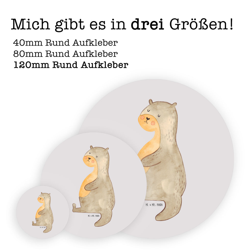 120mm Rund Aufkleber Otter Bauch Sticker, Aufkleber, Etikett, Kinder, rund, Otter, Fischotter, Seeotter, Otter Seeotter See Otter