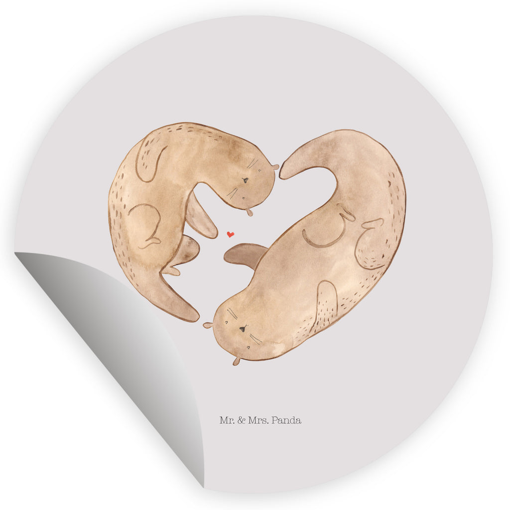 120mm Rund Aufkleber Otter Herz Sticker, Aufkleber, Etikett, Kinder, rund, Otter, Fischotter, Seeotter, Liebe, Herz, Liebesbeweis, Liebesgeschenk, Bessere Hälfte, Love you, Jahrestag, Hochzeitstag, Verlobung, gemeinsames Leben
