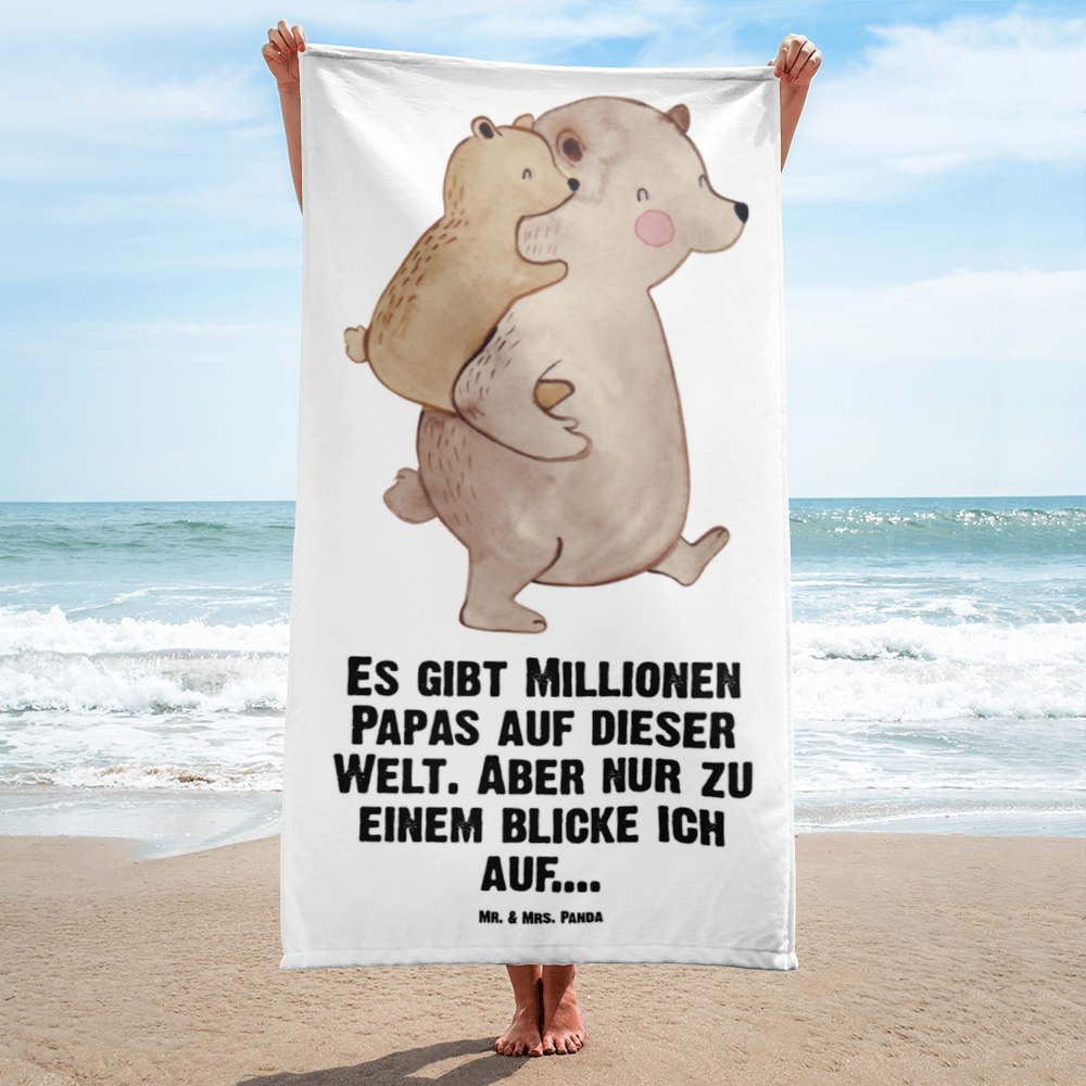 XL Badehandtuch Papa Bär Handtuch, Badetuch, Duschtuch, Strandtuch, Saunatuch, Familie, Vatertag, Muttertag, Bruder, Schwester, Mama, Papa, Oma, Opa, Geschenk, Vater, Papi, Vati, Onkel, Geburtstag