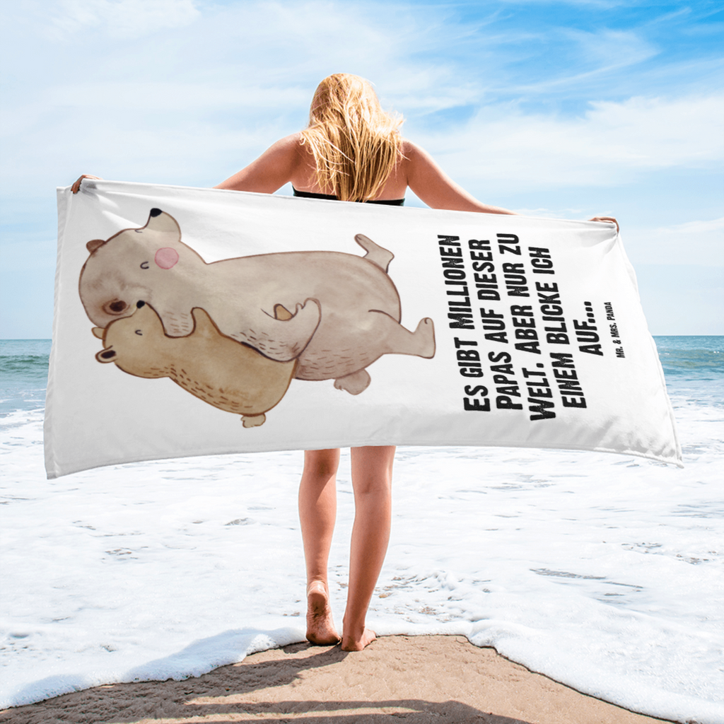XL Badehandtuch Papa Bär Handtuch, Badetuch, Duschtuch, Strandtuch, Saunatuch, Familie, Vatertag, Muttertag, Bruder, Schwester, Mama, Papa, Oma, Opa, Geschenk, Vater, Papi, Vati, Onkel, Geburtstag
