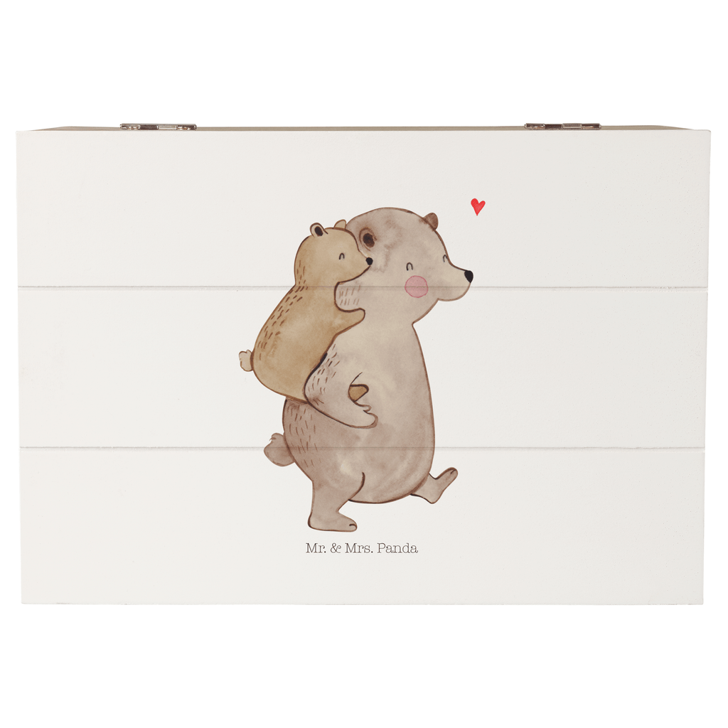 Holzkiste Papa Bär Holzkiste, Kiste, Schatzkiste, Truhe, Schatulle, XXL, Erinnerungsbox, Erinnerungskiste, Dekokiste, Aufbewahrungsbox, Familie, Vatertag, Muttertag, Bruder, Schwester, Mama, Papa, Oma, Opa, Geschenk, Vater, Papi, Vati, Onkel, Geburtstag