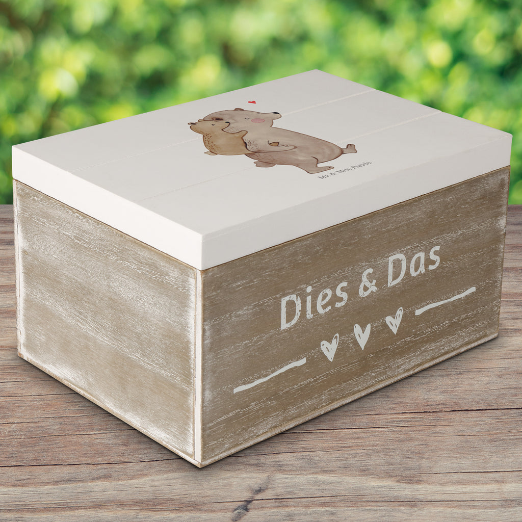 Holzkiste Papa Bär Holzkiste, Kiste, Schatzkiste, Truhe, Schatulle, XXL, Erinnerungsbox, Erinnerungskiste, Dekokiste, Aufbewahrungsbox, Familie, Vatertag, Muttertag, Bruder, Schwester, Mama, Papa, Oma, Opa, Geschenk, Vater, Papi, Vati, Onkel, Geburtstag