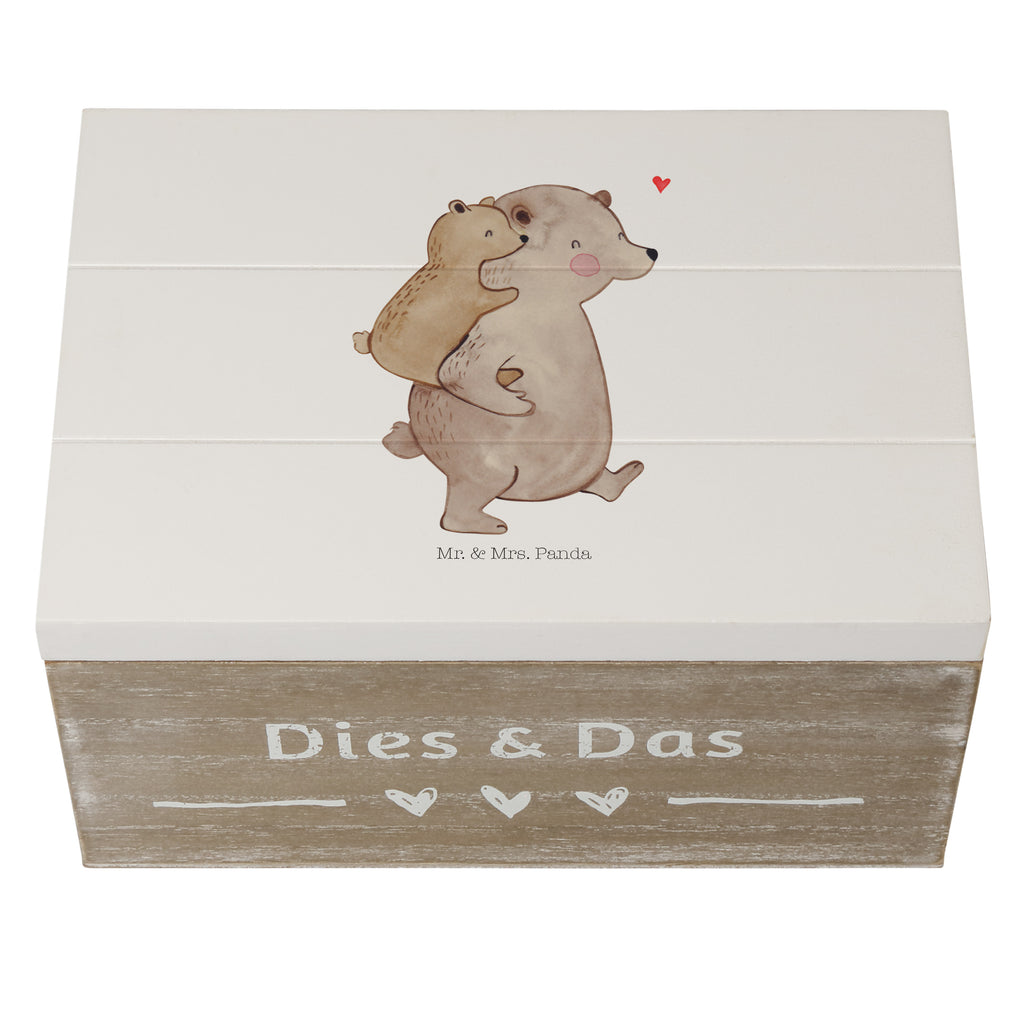 Holzkiste Papa Bär Holzkiste, Kiste, Schatzkiste, Truhe, Schatulle, XXL, Erinnerungsbox, Erinnerungskiste, Dekokiste, Aufbewahrungsbox, Familie, Vatertag, Muttertag, Bruder, Schwester, Mama, Papa, Oma, Opa, Geschenk, Vater, Papi, Vati, Onkel, Geburtstag