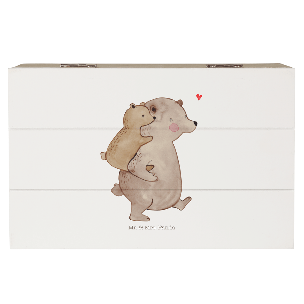 Holzkiste Papa Bär Holzkiste, Kiste, Schatzkiste, Truhe, Schatulle, XXL, Erinnerungsbox, Erinnerungskiste, Dekokiste, Aufbewahrungsbox, Familie, Vatertag, Muttertag, Bruder, Schwester, Mama, Papa, Oma, Opa, Geschenk, Vater, Papi, Vati, Onkel, Geburtstag