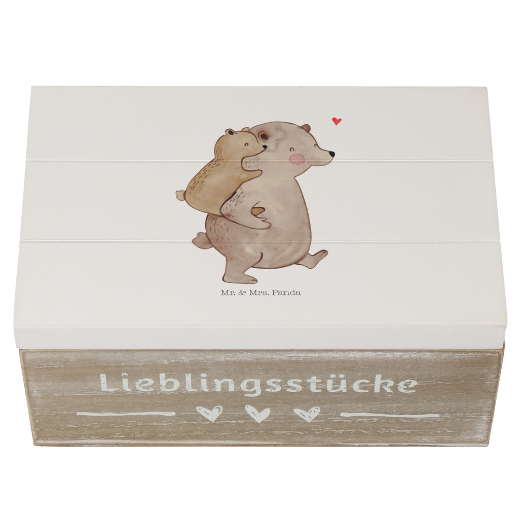 Holzkiste Papa Bär Holzkiste, Kiste, Schatzkiste, Truhe, Schatulle, XXL, Erinnerungsbox, Erinnerungskiste, Dekokiste, Aufbewahrungsbox, Familie, Vatertag, Muttertag, Bruder, Schwester, Mama, Papa, Oma, Opa, Geschenk, Vater, Papi, Vati, Onkel, Geburtstag