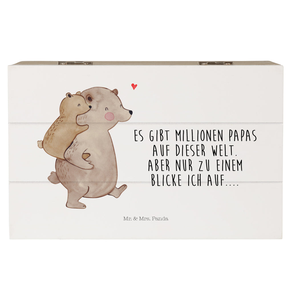 Holzkiste Papa Bär Holzkiste, Kiste, Schatzkiste, Truhe, Schatulle, XXL, Erinnerungsbox, Erinnerungskiste, Dekokiste, Aufbewahrungsbox, Familie, Vatertag, Muttertag, Bruder, Schwester, Mama, Papa, Oma, Opa, Geschenk, Vater, Papi, Vati, Onkel, Geburtstag