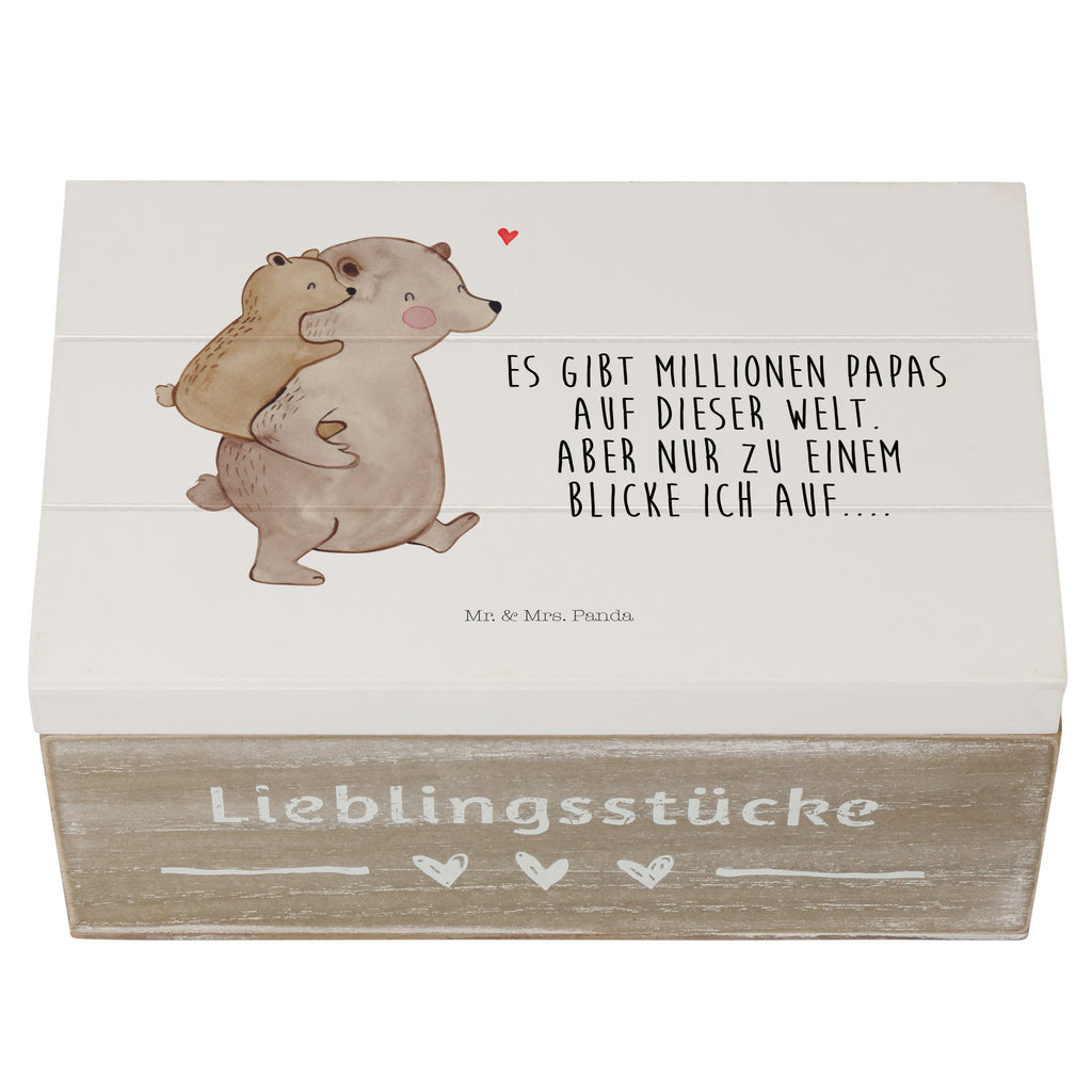 Holzkiste Papa Bär Holzkiste, Kiste, Schatzkiste, Truhe, Schatulle, XXL, Erinnerungsbox, Erinnerungskiste, Dekokiste, Aufbewahrungsbox, Familie, Vatertag, Muttertag, Bruder, Schwester, Mama, Papa, Oma, Opa, Geschenk, Vater, Papi, Vati, Onkel, Geburtstag