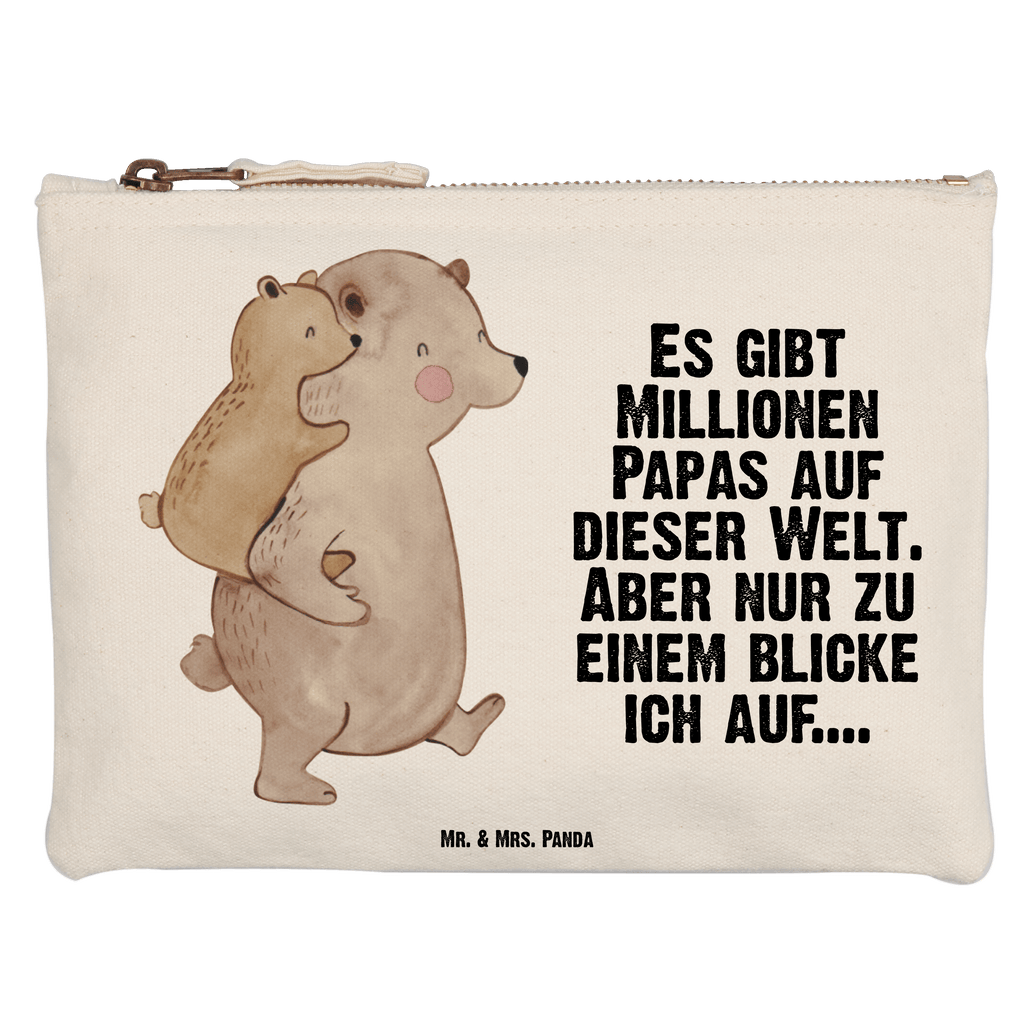 Schminktasche Papa Bär Schminktasche, Kosmetiktasche, Kosmetikbeutel, Stiftemäppchen, Etui, Federmappe, Makeup, XXL, Schminketui, Kosmetiketui, Schlamperetui, Familie, Vatertag, Muttertag, Bruder, Schwester, Mama, Papa, Oma, Opa, Geschenk, Vater, Papi, Vati, Onkel, Geburtstag