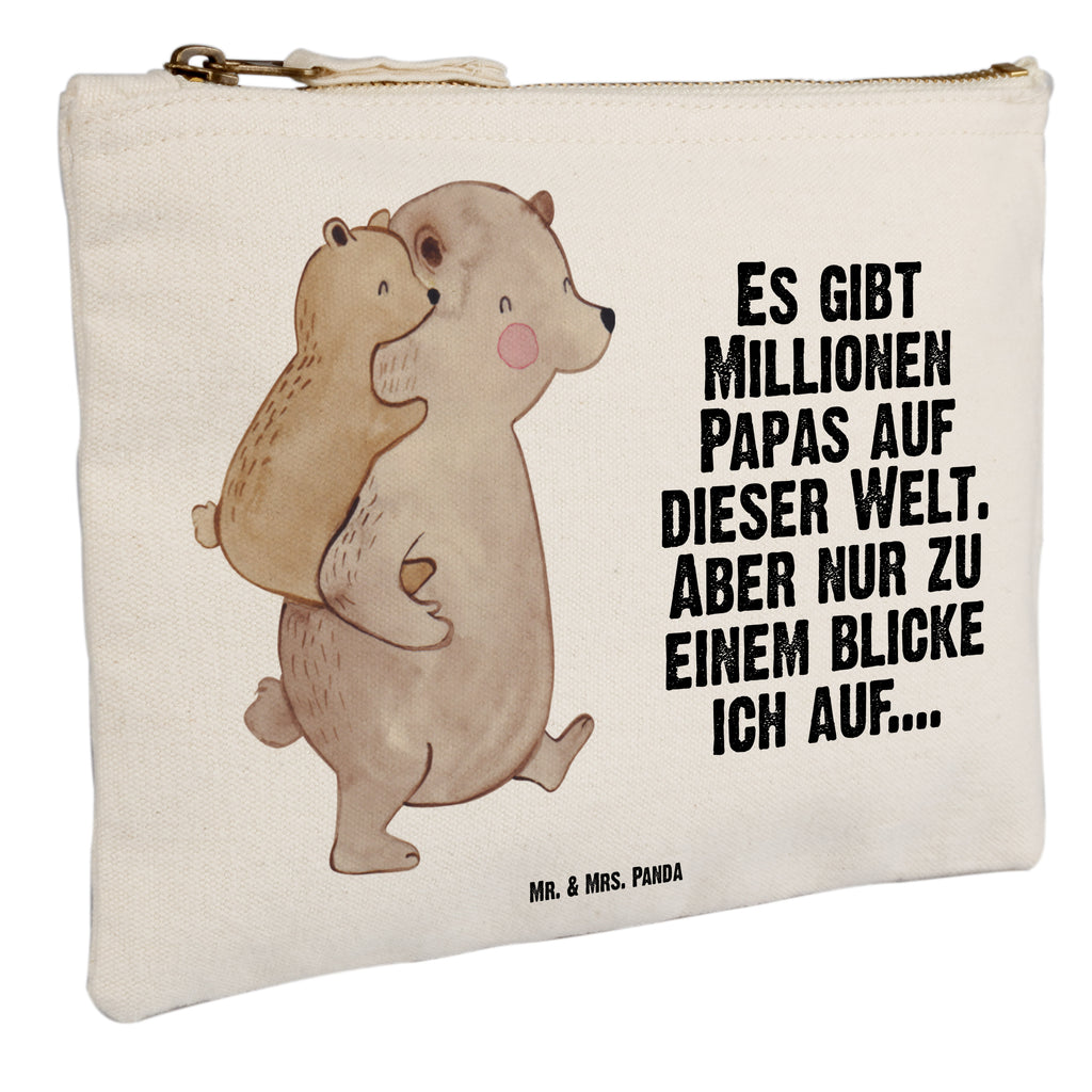 Schminktasche Papa Bär Schminktasche, Kosmetiktasche, Kosmetikbeutel, Stiftemäppchen, Etui, Federmappe, Makeup, XXL, Schminketui, Kosmetiketui, Schlamperetui, Familie, Vatertag, Muttertag, Bruder, Schwester, Mama, Papa, Oma, Opa, Geschenk, Vater, Papi, Vati, Onkel, Geburtstag