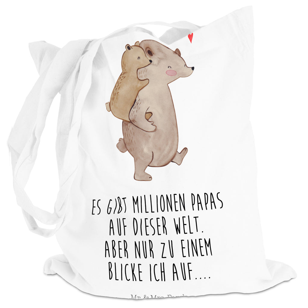 Tragetasche Papa Bär Beuteltasche, Beutel, Einkaufstasche, Jutebeutel, Stoffbeutel, Familie, Vatertag, Muttertag, Bruder, Schwester, Mama, Papa, Oma, Opa, Geschenk, Vater, Papi, Vati, Onkel, Geburtstag