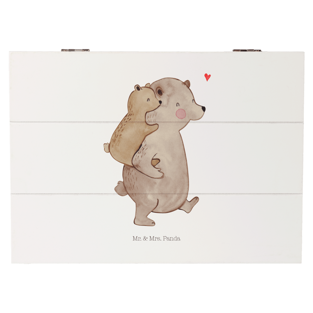 Holzkiste Papa Bär Holzkiste, Kiste, Schatzkiste, Truhe, Schatulle, XXL, Erinnerungsbox, Erinnerungskiste, Dekokiste, Aufbewahrungsbox, Familie, Vatertag, Muttertag, Bruder, Schwester, Mama, Papa, Oma, Opa, Geschenk, Vater, Papi, Vati, Onkel, Geburtstag