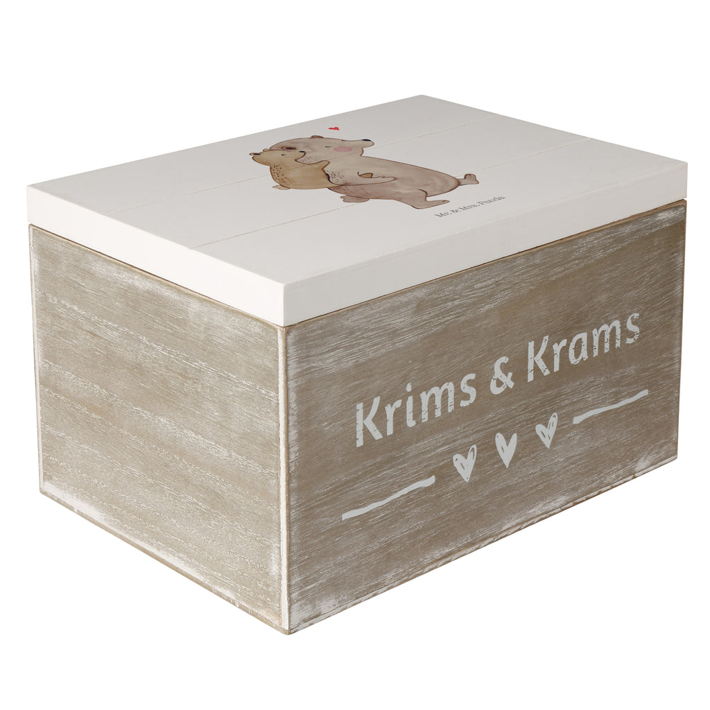 Holzkiste Papa Bär Holzkiste, Kiste, Schatzkiste, Truhe, Schatulle, XXL, Erinnerungsbox, Erinnerungskiste, Dekokiste, Aufbewahrungsbox, Familie, Vatertag, Muttertag, Bruder, Schwester, Mama, Papa, Oma, Opa, Geschenk, Vater, Papi, Vati, Onkel, Geburtstag