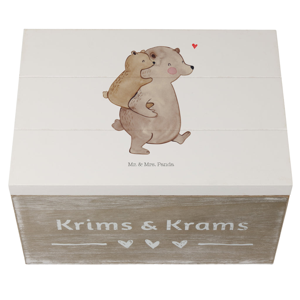 Holzkiste Papa Bär Holzkiste, Kiste, Schatzkiste, Truhe, Schatulle, XXL, Erinnerungsbox, Erinnerungskiste, Dekokiste, Aufbewahrungsbox, Familie, Vatertag, Muttertag, Bruder, Schwester, Mama, Papa, Oma, Opa, Geschenk, Vater, Papi, Vati, Onkel, Geburtstag