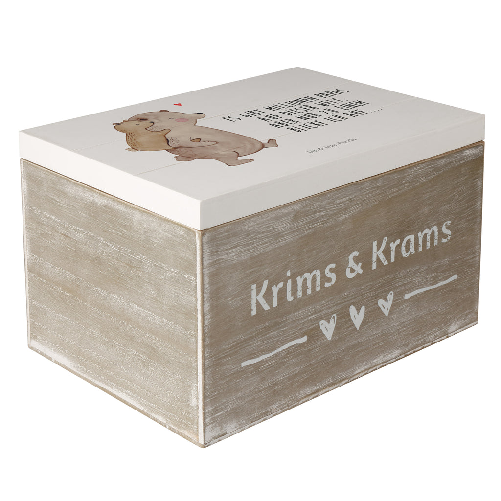 Holzkiste Papa Bär Holzkiste, Kiste, Schatzkiste, Truhe, Schatulle, XXL, Erinnerungsbox, Erinnerungskiste, Dekokiste, Aufbewahrungsbox, Familie, Vatertag, Muttertag, Bruder, Schwester, Mama, Papa, Oma, Opa, Geschenk, Vater, Papi, Vati, Onkel, Geburtstag
