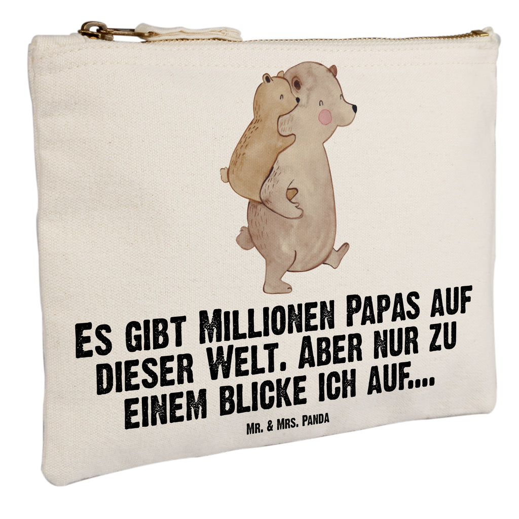 Schminktasche Papa Bär Schminktasche, Kosmetiktasche, Kosmetikbeutel, Stiftemäppchen, Etui, Federmappe, Makeup, XXL, Schminketui, Kosmetiketui, Schlamperetui, Familie, Vatertag, Muttertag, Bruder, Schwester, Mama, Papa, Oma, Opa, Geschenk, Vater, Papi, Vati, Onkel, Geburtstag