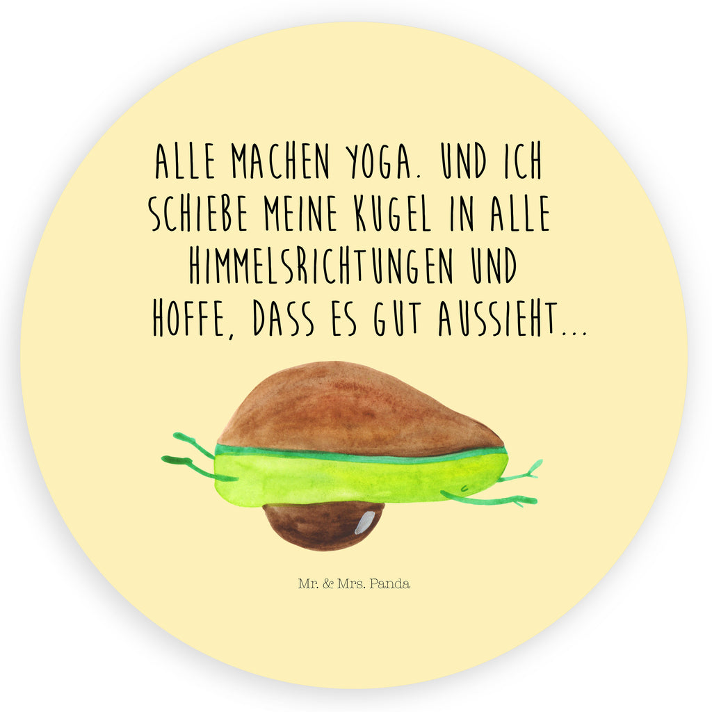 120mm Rund Aufkleber Avocado Yoga Sticker, Aufkleber, Etikett, Kinder, rund, Avocado, Veggie, Vegan, Gesund, Avocado Yoga Vegan