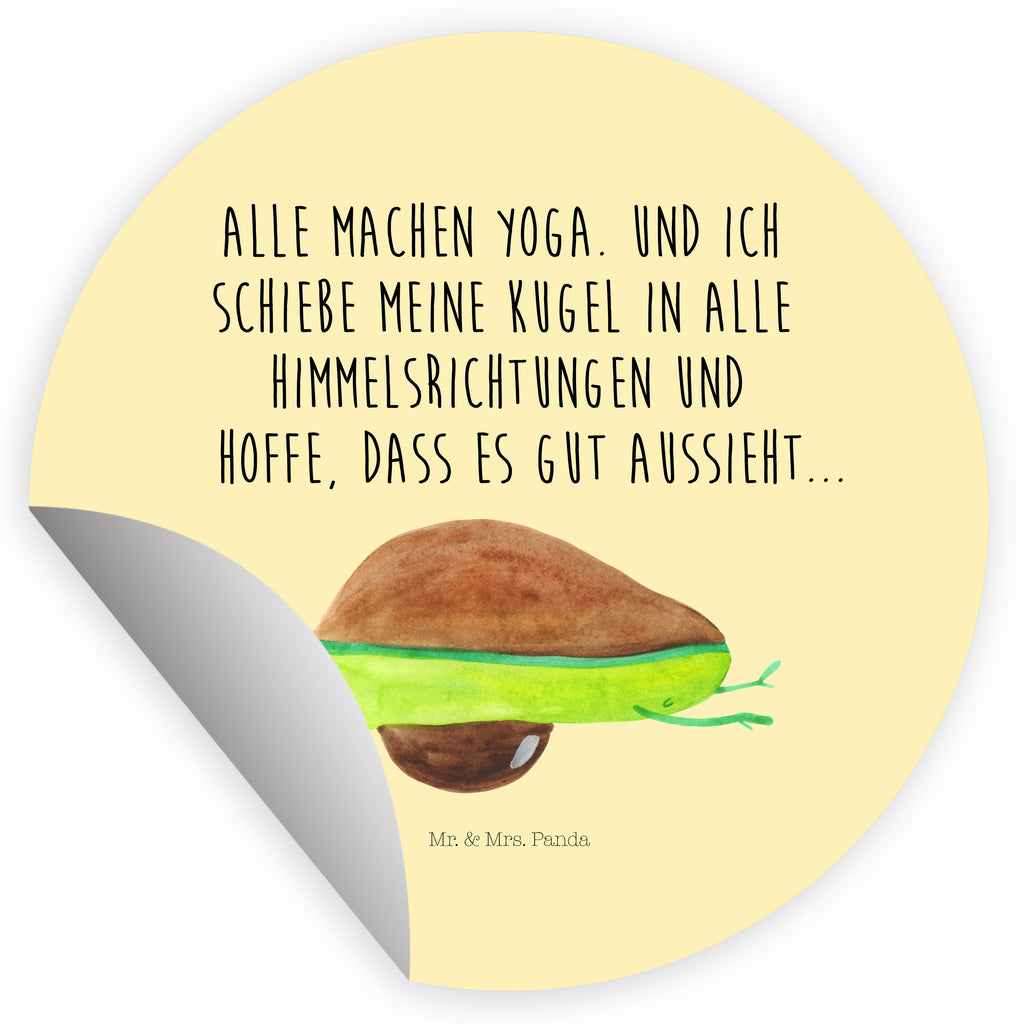 120mm Rund Aufkleber Avocado Yoga Sticker, Aufkleber, Etikett, Kinder, rund, Avocado, Veggie, Vegan, Gesund, Avocado Yoga Vegan
