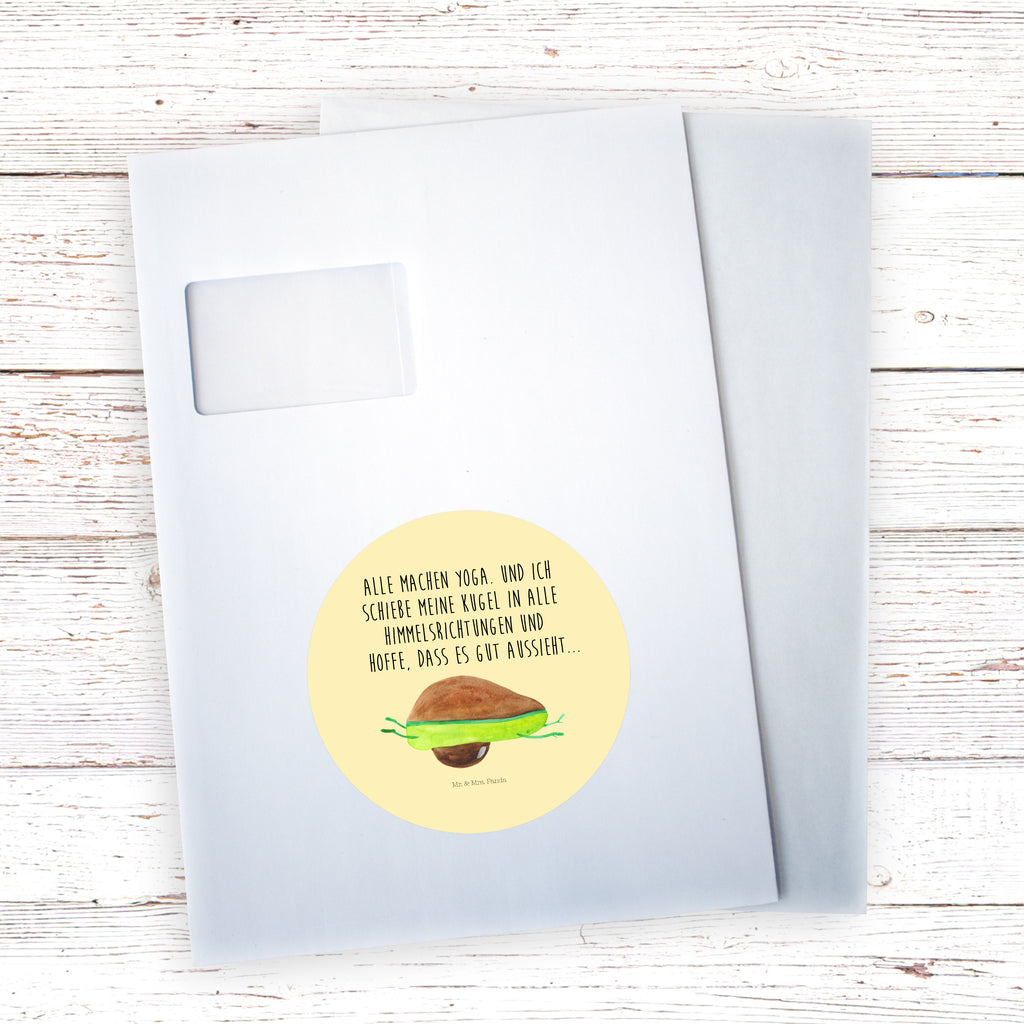 120mm Rund Aufkleber Avocado Yoga Sticker, Aufkleber, Etikett, Kinder, rund, Avocado, Veggie, Vegan, Gesund, Avocado Yoga Vegan
