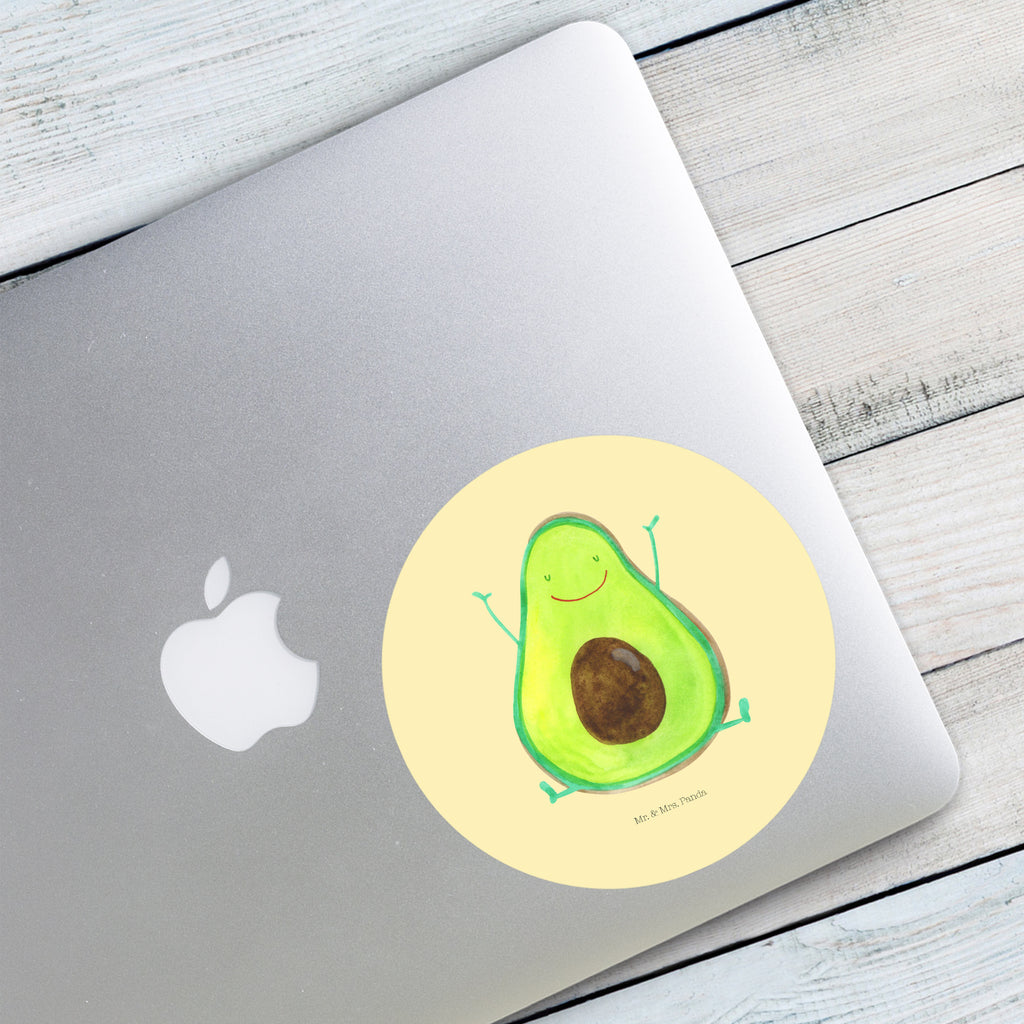 120mm Rund Aufkleber Avocado Happy Sticker, Aufkleber, Etikett, Kinder, rund, Avocado, Veggie, Vegan, Gesund, Chaos