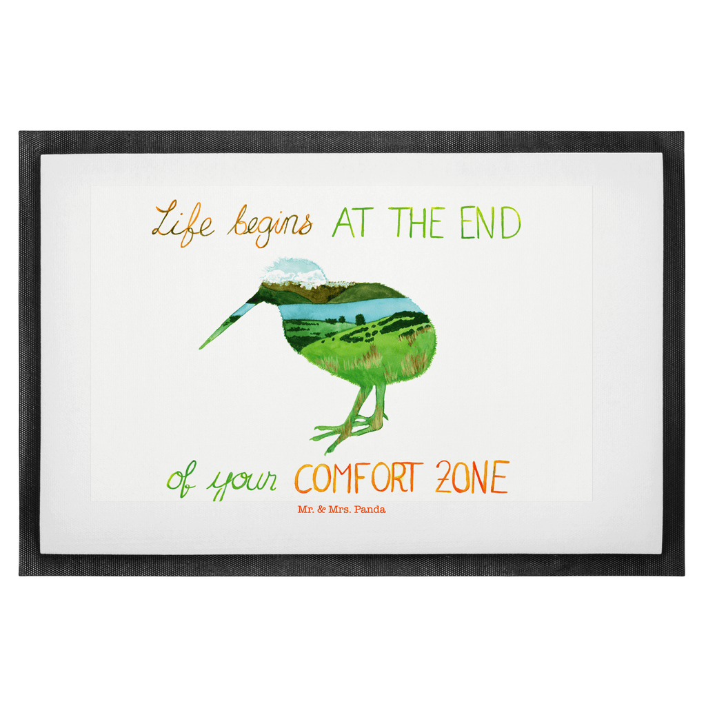 Fußmatte Kiwi Neuseeland Neuseeland, New Zealand, Kiwi, Kiwivogel, Komfortzone, Life begins, Motivation, Leben, Türvorleger, Schmutzmatte, Fußabtreter, Matte, Schmutzfänger, Fußabstreifer, Schmutzfangmatte, Türmatte, Motivfußmatte,  Haustürmatte, Vorleger  Blumen Deko, Frühlings Deko, Sommer Deko, Dekoration, positive Botschaft, Naturliebhaber, Outdoor, Natur, Abenteuer
