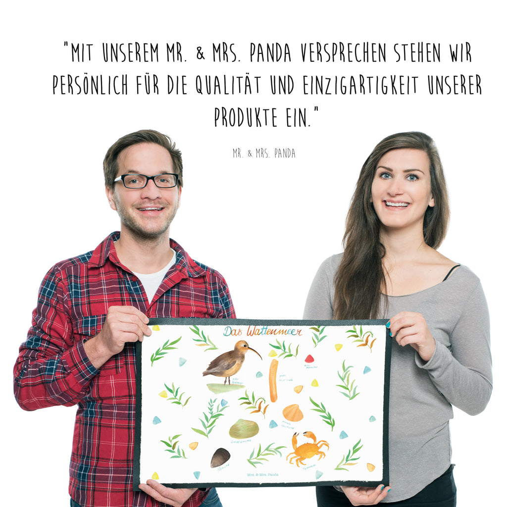 Fußmatte Wattenmeer Türvorleger, Schmutzmatte, Fußabtreter, Matte, Schmutzfänger, Fußabstreifer, Schmutzfangmatte, Türmatte, Motivfußmatte, Haustürmatte, Vorleger, Blumen Deko, Frühlings Deko, Sommer Deko, Dekoration, positive Botschaft, Naturliebhaber, Outdoor, Natur, Abenteuer, Wattenmeer, Vögel, Meer, See, Nordsee, Ostsee, Muschel, Natur Motiv, Watt, Deko Badezimmer, Ebbe, Flut, Geschenk Maritim