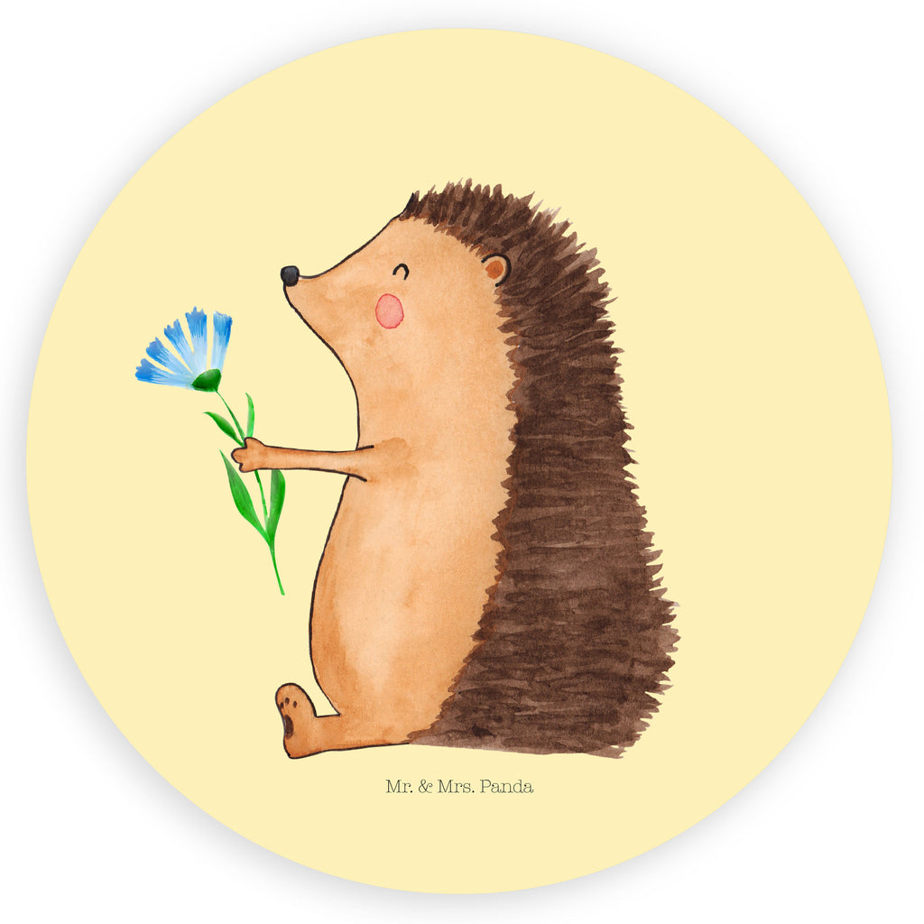 120mm Rund Aufkleber Igel mit Blume Sticker, Aufkleber, Etikett, Kinder, rund, süße Tiermotive, gute Laune, lustige Sprüche, Tiere, Igel, Gute Besserung, Genesungswünsche, Krankheit, Krankenhaus, krank, Besuch