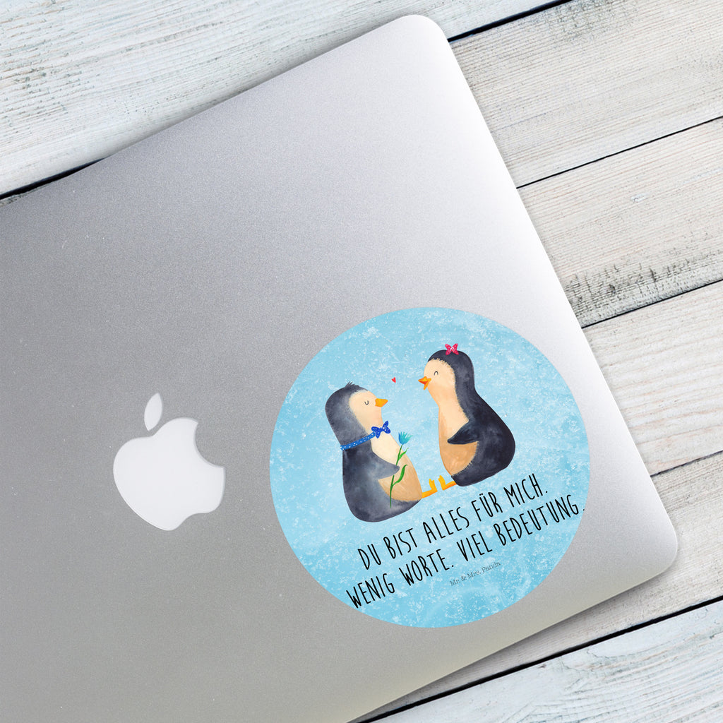 120mm Rund Aufkleber Pinguin Pärchen Sticker, Aufkleber, Etikett, Kinder, rund, Pinguin, Pinguine, Liebe, Liebespaar, Liebesbeweis, Liebesgeschenk, Verlobung, Jahrestag, Hochzeitstag, Hochzeit, Hochzeitsgeschenk, große Liebe, Traumpaar