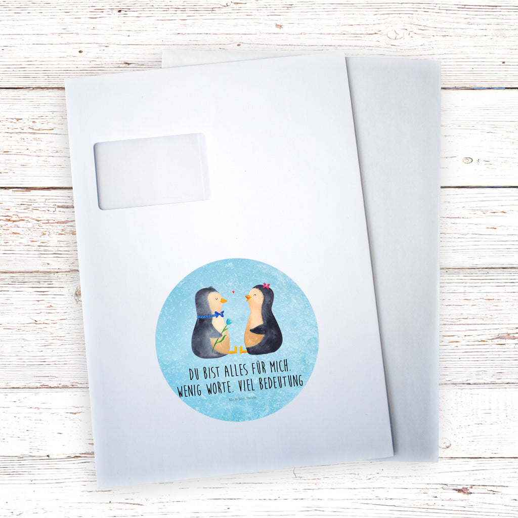 120mm Rund Aufkleber Pinguin Pärchen Sticker, Aufkleber, Etikett, Kinder, rund, Pinguin, Pinguine, Liebe, Liebespaar, Liebesbeweis, Liebesgeschenk, Verlobung, Jahrestag, Hochzeitstag, Hochzeit, Hochzeitsgeschenk, große Liebe, Traumpaar
