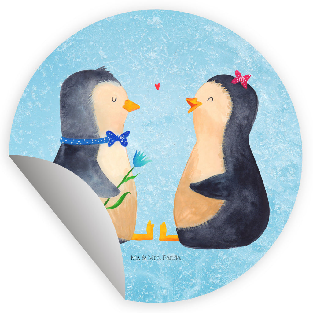 120mm Rund Aufkleber Pinguin Pärchen Sticker, Aufkleber, Etikett, Kinder, rund, Pinguin, Pinguine, Liebe, Liebespaar, Liebesbeweis, Liebesgeschenk, Verlobung, Jahrestag, Hochzeitstag, Hochzeit, Hochzeitsgeschenk, große Liebe, Traumpaar