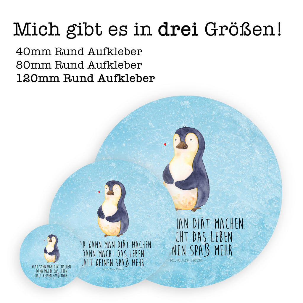120mm Rund Aufkleber Pinguin Diät Sticker, Aufkleber, Etikett, Kinder, rund, Pinguin, Pinguine, Diät, Abnehmen, Abspecken, Gewicht, Motivation, Selbstliebe, Körperliebe, Selbstrespekt