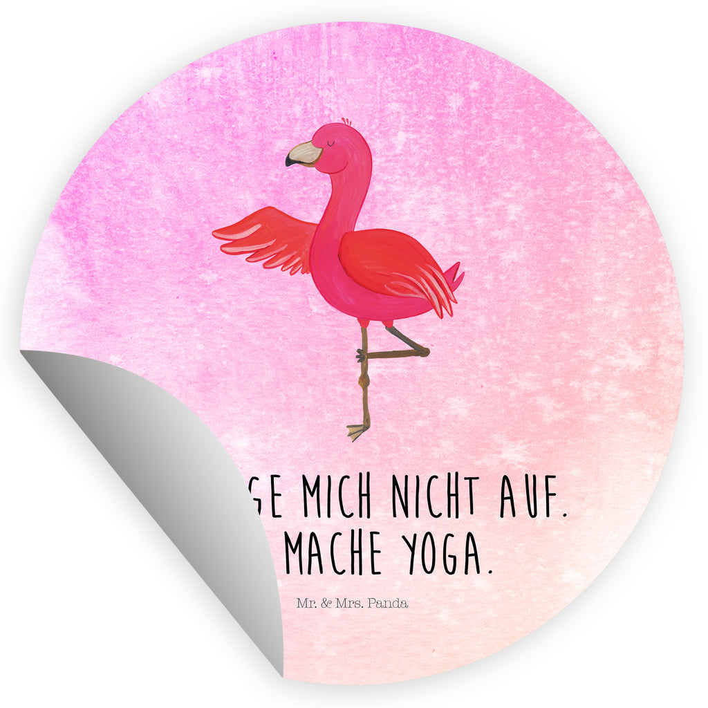 120mm Rund Aufkleber Flamingo Yoga Sticker, Aufkleber, Etikett, Kinder, rund, Flamingo, Vogel, Yoga, Namaste, Achtsamkeit, Yoga-Übung, Entspannung, Ärger, Aufregen, Tiefenentspannung
