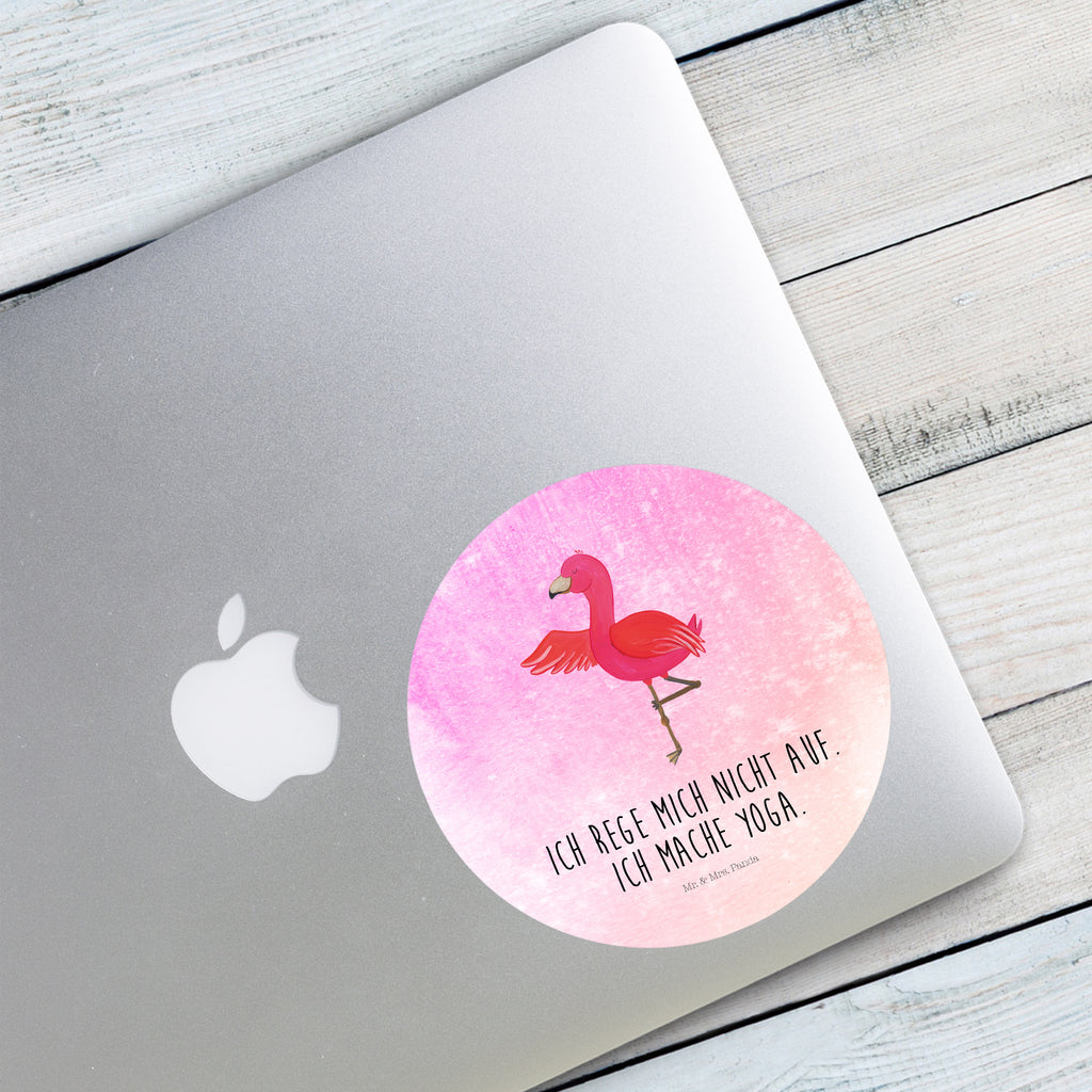 120mm Rund Aufkleber Flamingo Yoga Sticker, Aufkleber, Etikett, Kinder, rund, Flamingo, Vogel, Yoga, Namaste, Achtsamkeit, Yoga-Übung, Entspannung, Ärger, Aufregen, Tiefenentspannung