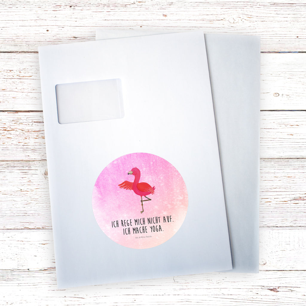 120mm Rund Aufkleber Flamingo Yoga Sticker, Aufkleber, Etikett, Kinder, rund, Flamingo, Vogel, Yoga, Namaste, Achtsamkeit, Yoga-Übung, Entspannung, Ärger, Aufregen, Tiefenentspannung
