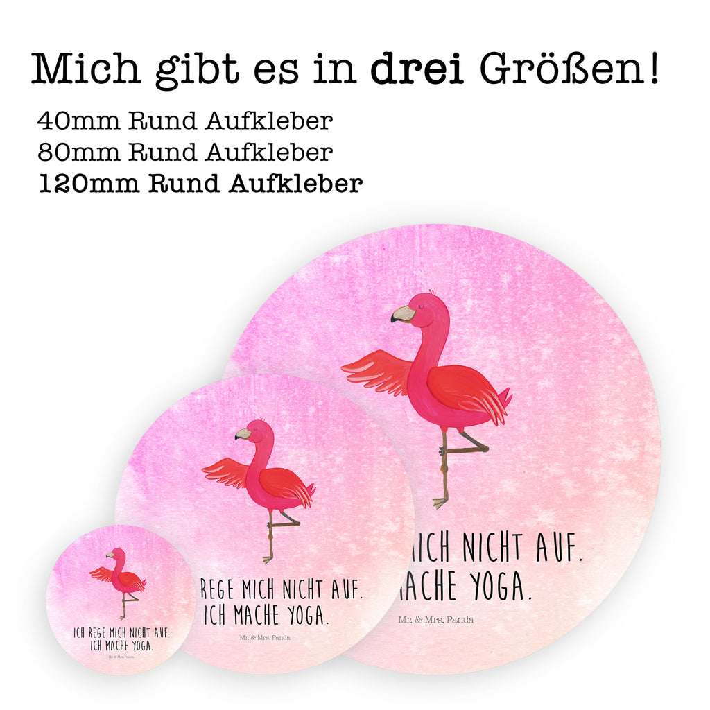 120mm Rund Aufkleber Flamingo Yoga Sticker, Aufkleber, Etikett, Kinder, rund, Flamingo, Vogel, Yoga, Namaste, Achtsamkeit, Yoga-Übung, Entspannung, Ärger, Aufregen, Tiefenentspannung