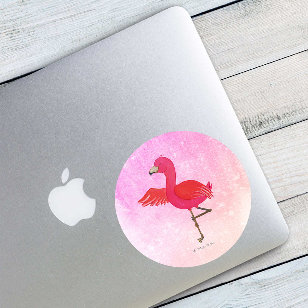120mm Rund Aufkleber Flamingo Yoga Sticker, Aufkleber, Etikett, Kinder, rund, Flamingo, Vogel, Yoga, Namaste, Achtsamkeit, Yoga-Übung, Entspannung, Ärger, Aufregen, Tiefenentspannung