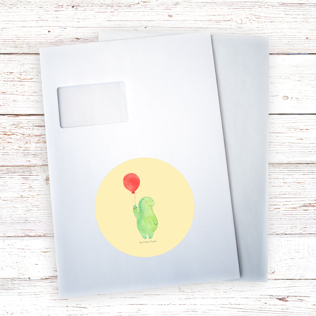 120mm Rund Aufkleber Schildkröte Luftballon Sticker, Aufkleber, Etikett, Kinder, rund, Schildkröte, Schildkröten, Mutausbruch, Motivation, Motivationsspruch