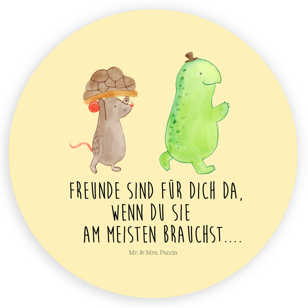 120mm Rund Aufkleber Schildkröte & Maus Sticker, Aufkleber, Etikett, Kinder, rund, Schildkröte, Maus, Freunde, Freundinnen, beste Freunde, beste Freundinnen