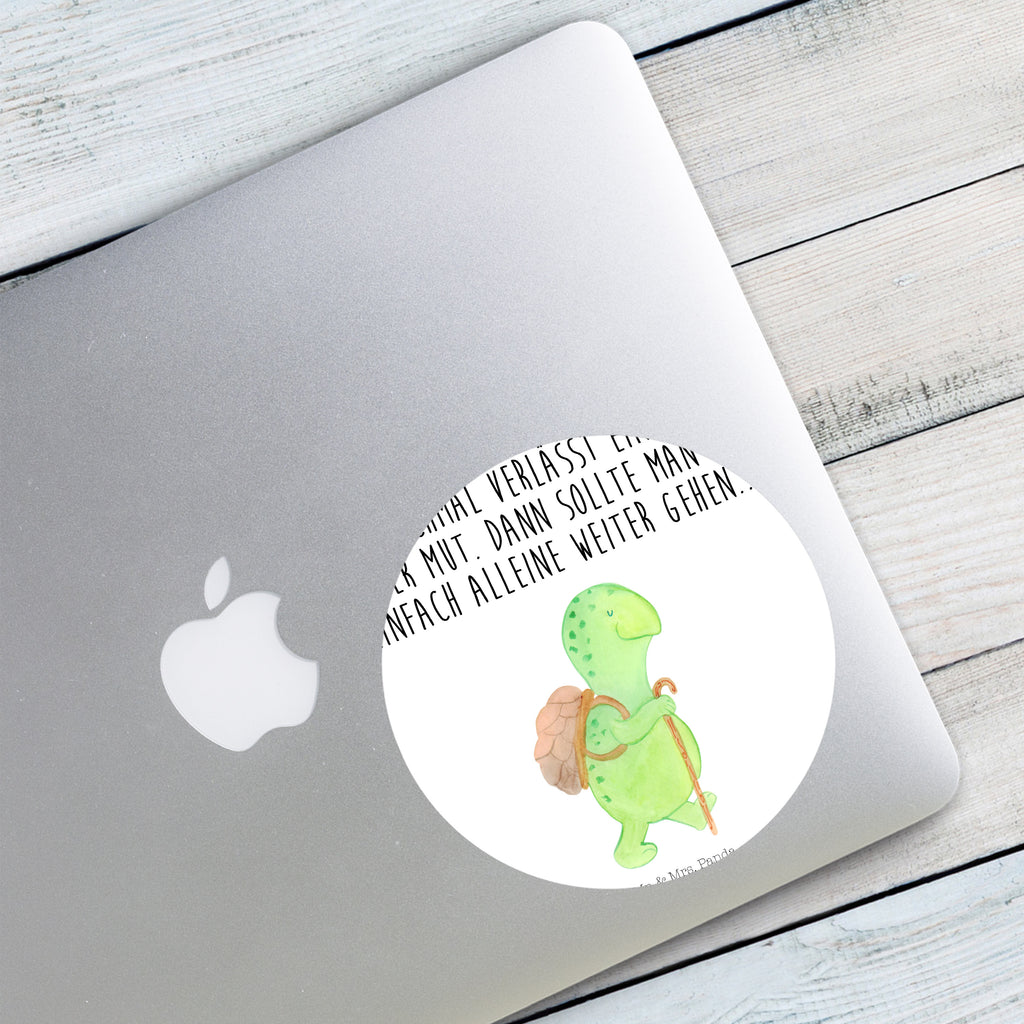 40mm Rund Aufkleber Schildkröte Wanderer Sticker, Aufkleber, Etikett, Kinder, rund, Schildkröte, Schildkröten, Motivation, Motivationsspruch, Motivationssprüche, Neuanfang