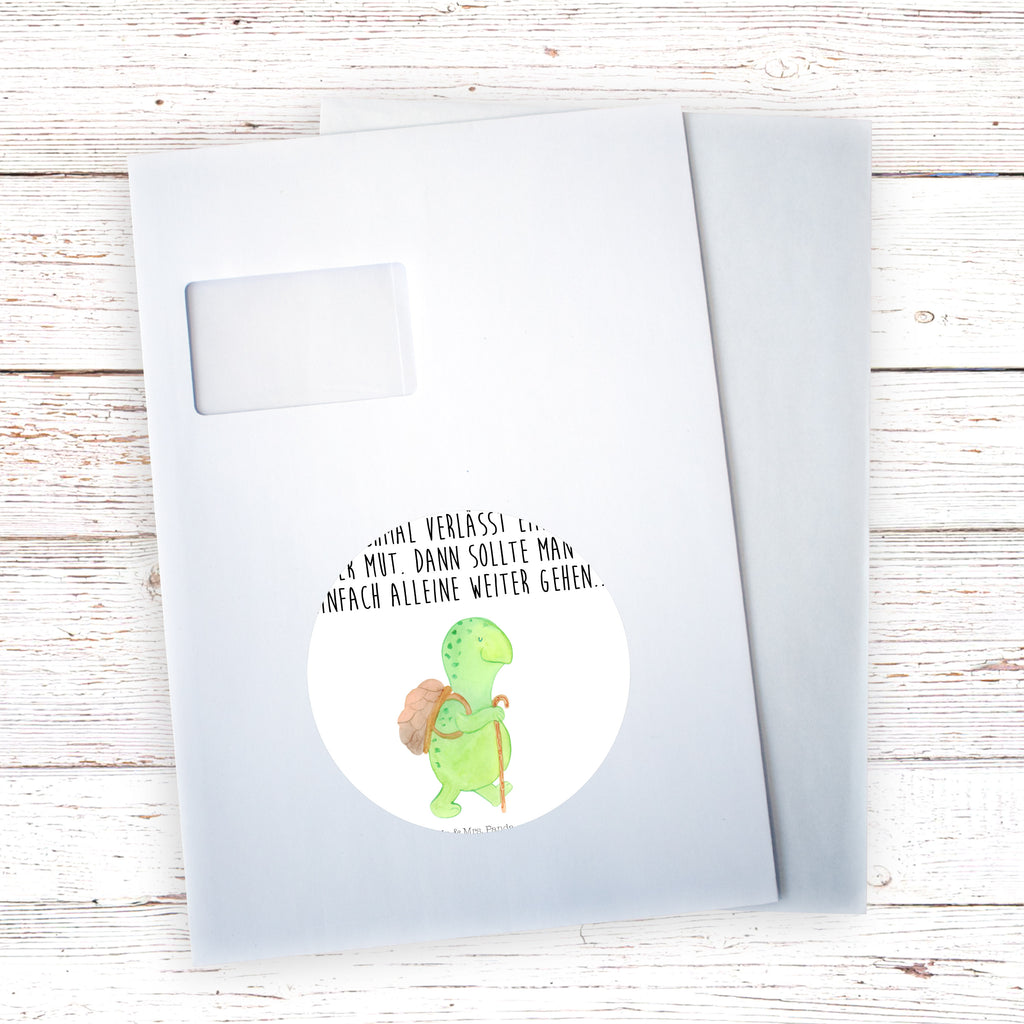 40mm Rund Aufkleber Schildkröte Wanderer Sticker, Aufkleber, Etikett, Kinder, rund, Schildkröte, Schildkröten, Motivation, Motivationsspruch, Motivationssprüche, Neuanfang