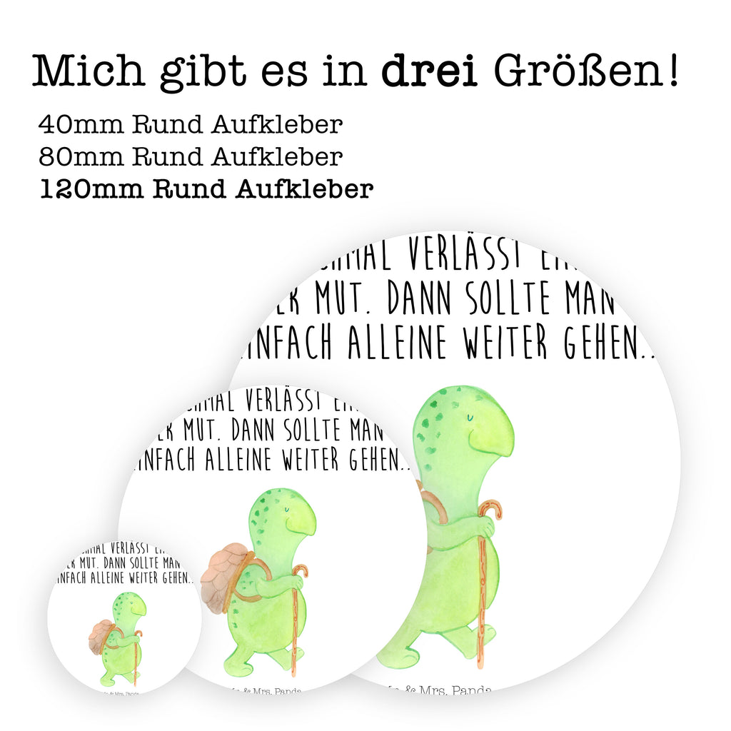 40mm Rund Aufkleber Schildkröte Wanderer Sticker, Aufkleber, Etikett, Kinder, rund, Schildkröte, Schildkröten, Motivation, Motivationsspruch, Motivationssprüche, Neuanfang