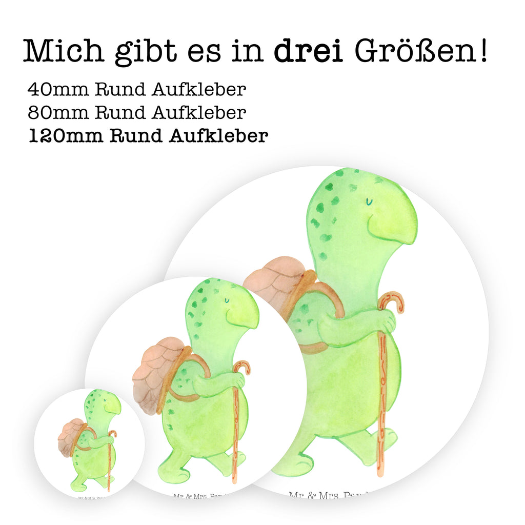 40mm Rund Aufkleber Schildkröte Wanderer Sticker, Aufkleber, Etikett, Kinder, rund, Schildkröte, Schildkröten, Motivation, Motivationsspruch, Motivationssprüche, Neuanfang