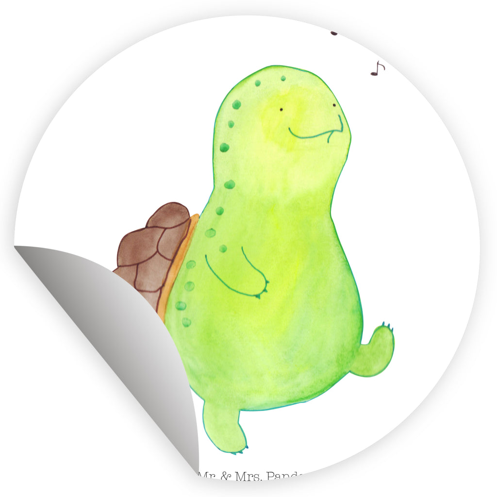 40mm Rund Aufkleber Schildkröte pfeift Sticker, Aufkleber, Etikett, Schildkröte, Schildi, Schildkröten, fröhlich, Glück, Motivation, Lebensfreude, Depression, Trennung, Neuanfang
