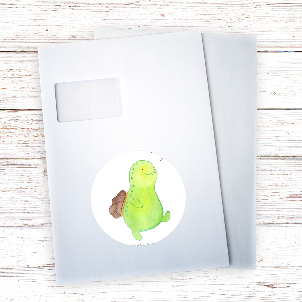 40mm Rund Aufkleber Schildkröte pfeift Sticker, Aufkleber, Etikett, Schildkröte, Schildi, Schildkröten, fröhlich, Glück, Motivation, Lebensfreude, Depression, Trennung, Neuanfang