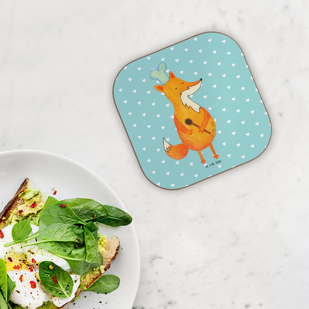 Quadratische Untersetzer Fuchs Koch Bierdeckel, Glasuntersetzer, Untersetzer Gläser, Getränkeuntersetzer, Fuchs, Füchse, Koch Geschenk, Küche Spruch, Küche Deko, Köche, Bäcker, Party Spruch, Spruch lustig, witzig