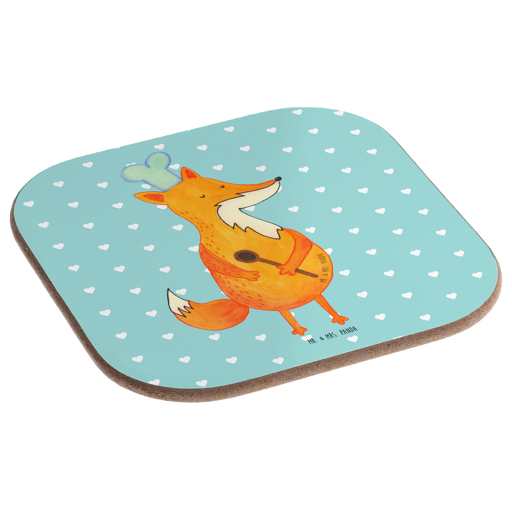 Quadratische Untersetzer Fuchs Koch Bierdeckel, Glasuntersetzer, Untersetzer Gläser, Getränkeuntersetzer, Fuchs, Füchse, Koch Geschenk, Küche Spruch, Küche Deko, Köche, Bäcker, Party Spruch, Spruch lustig, witzig