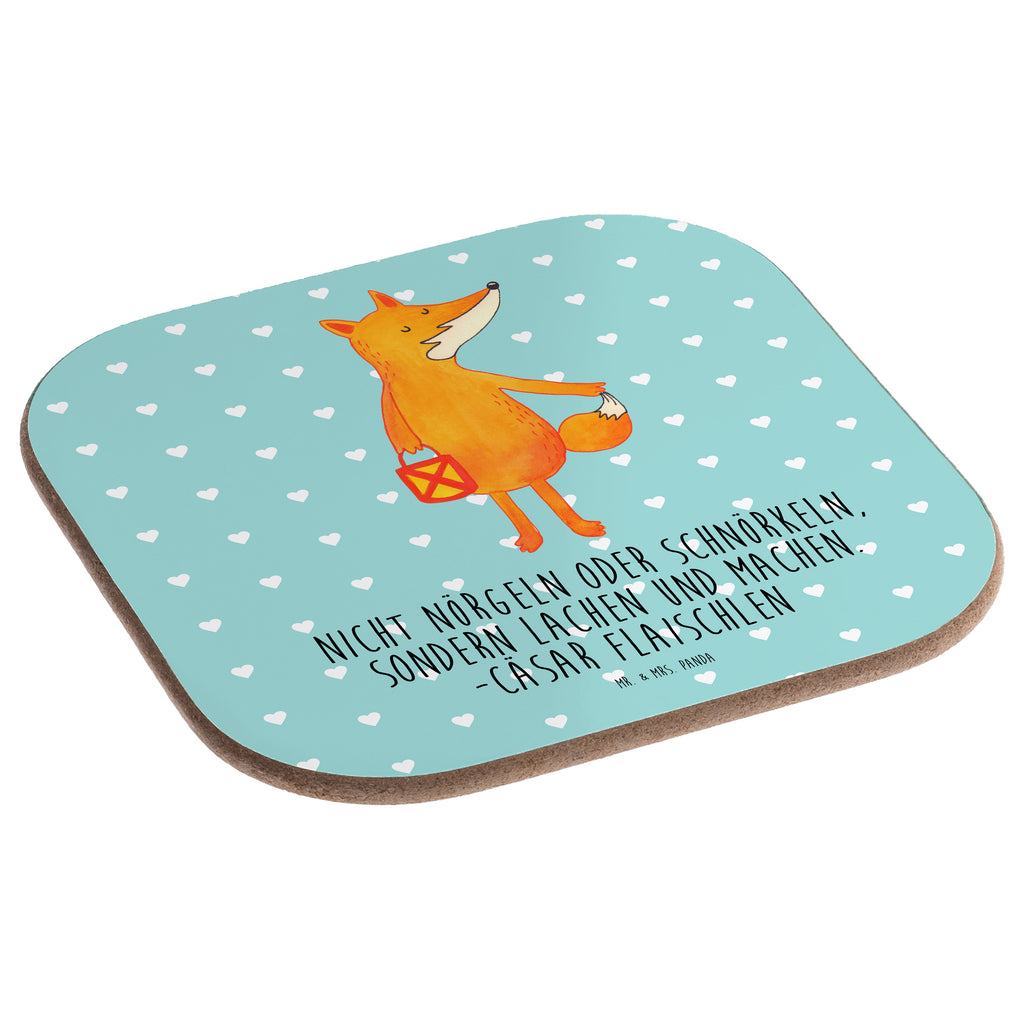 Quadratische Untersetzer Fuchs Laterne Bierdeckel, Glasuntersetzer, Untersetzer Gläser, Getränkeuntersetzer, Fuchs, Füchse, Spruch trösten, Liebeskummer Spruch, Laterne, Sankt Martin, Laternenumzug, Aufmuntern, Cäsar Otto Hugo Flaischlen