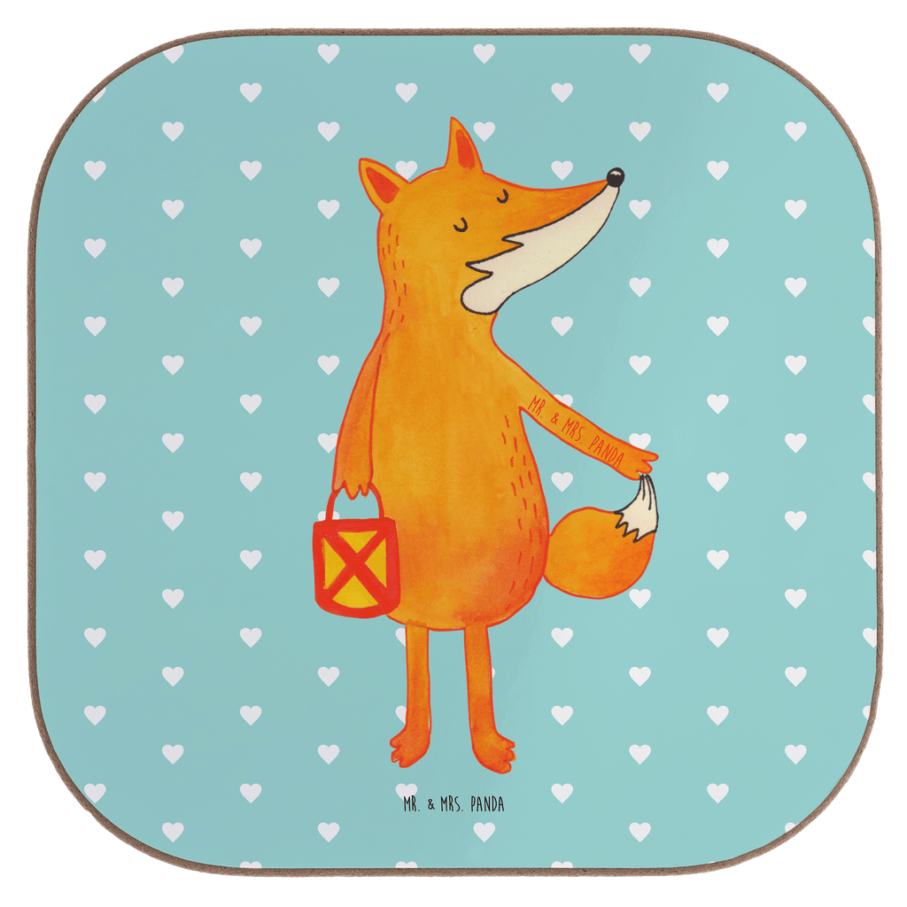 Quadratische Untersetzer Fuchs Laterne Bierdeckel, Glasuntersetzer, Untersetzer Gläser, Getränkeuntersetzer, Fuchs, Füchse, Spruch trösten, Liebeskummer Spruch, Laterne, Sankt Martin, Laternenumzug, Aufmuntern, Cäsar Otto Hugo Flaischlen