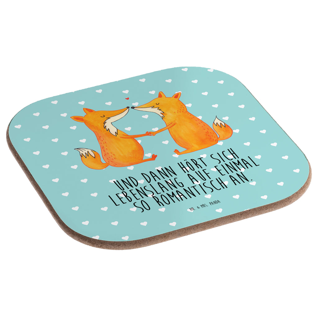 Quadratische Untersetzer Füchse Liebe Bierdeckel, Glasuntersetzer, Untersetzer Gläser, Getränkeuntersetzer, Fuchs, Füchse, Fox, Liebe, Liebespaar, Paar, Partner, Freundin, Freund, Ehe, Verlobte, Ehemann, Ehefrau, Liebesbeweis